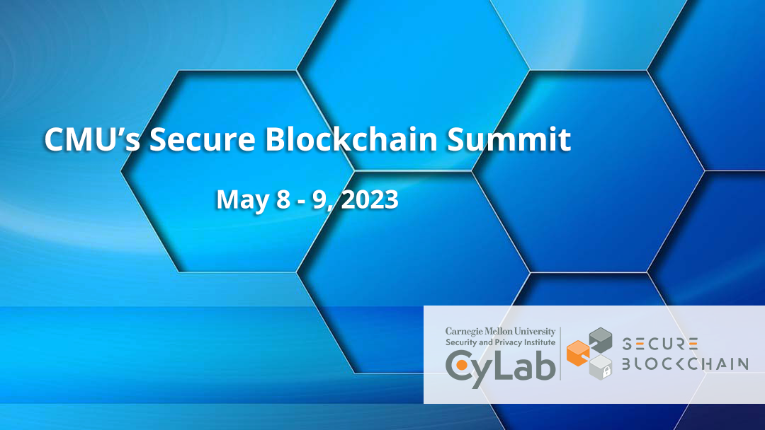 CMU's Secure Blockchain Summit poster