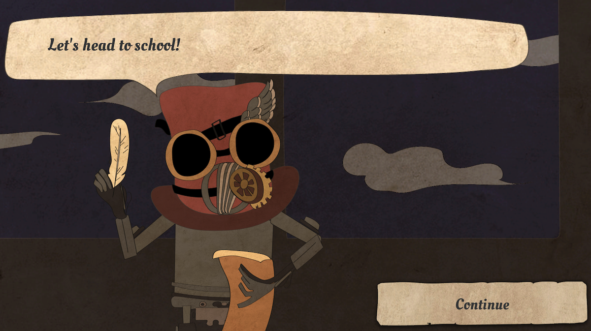 Welcome screen