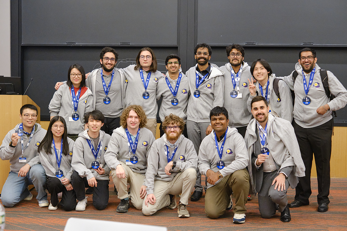 Group photo of CMU's winning team