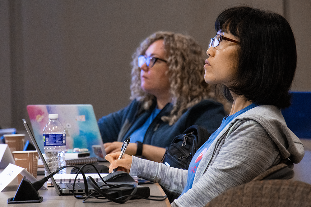 picoCTF for NSA GenCyber Teachers' Camp - teachers learn during a lecture